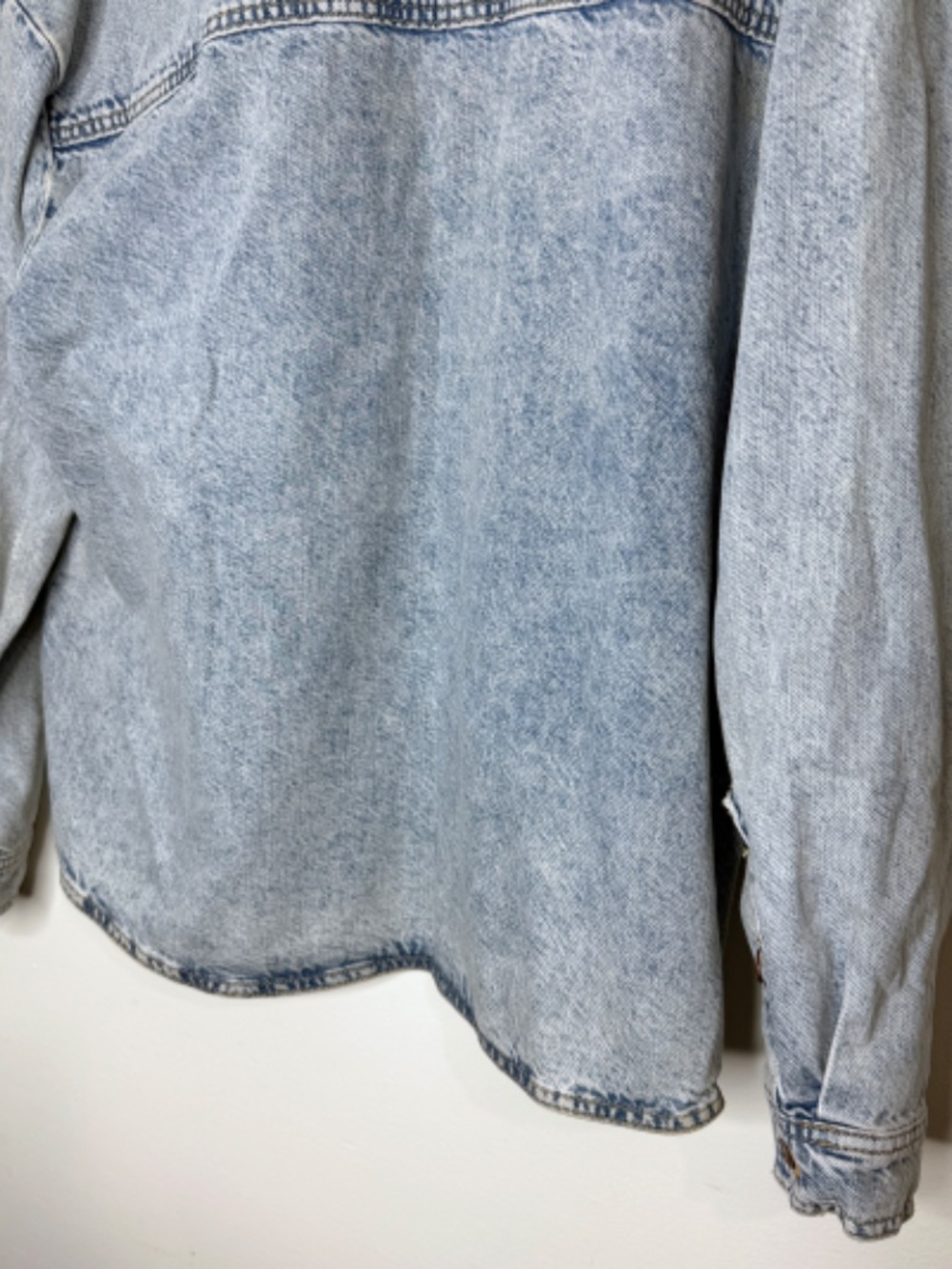 Pilcro Becca Denim Popover Shirt XS Custom Tiger Patch - Picture 6 of 11